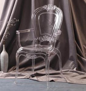 Nórdicos de cristal claro transparente corona boda real <span class=keywords><strong>PC</strong></span> apilable sillón - Product Image 1
