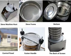 Tamiz de Laboratorio SUS304, Tamiz Vibratorio Eléctrico para Suelo, Tamiz de Prueba de 50 Micras - Product Image 4