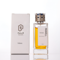 30ml 50ml 100ml Bouteille de parfum de luxe claire vide avec bouchon couronne