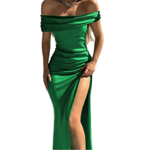 Vestido mini sexy sin mangas para mujer, con abertura alta, ajustado, para discoteca, que muestra las piernas, para salir <span class=keywords><strong>de</strong></span> noche, vestidos largos - Product Image 2