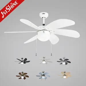 1stshine ceiling fan light classical style 42 inch 220v AC motor cheap price MDF blades ceiling fans with pull chain