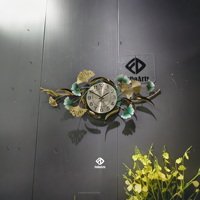 Horloge murale en métal avec grande fleur 88x39cm, luxe 3D, pour salon, décoration intérieure, hôtel, printemps, livraison directe DDP WEEE RoHS