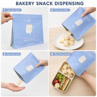 Sacs d'emballage pour boulangerie personnalisés, grands, à fermeture éclair, refermables, pour pain, toast, gâteaux, aliments, OEM