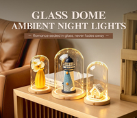 Verre borosilicaté de haute qualité pour globe à eau en forme de dôme, sphère vide à remplir pour présentation DIY, mini figurine, décoration moderne pour la maison, Halloween, Noël