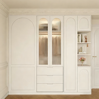 Meubles de chambre à coucher personnalisés, style minimaliste, luxe européen, armoire de style crème, multifonctionnelle, grande capacité, rangement de vêtements