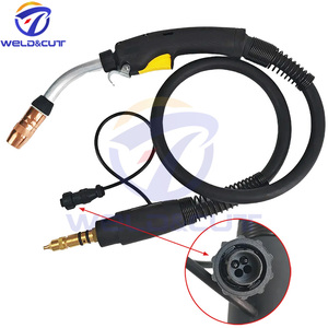 Q40 btb "B" loạt 400A CO2 làm mát bằng không khí MIG Hàn ngọn đuốc mille trung tâm kết nối súng - Product Image 1