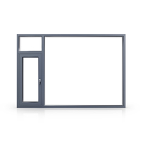 Ventanas Abatibles de Doble Vidrio Templado con Marco de Aluminio y Aislamiento Térmico para Casa Moderna, Fabricación Personalizada OEM
