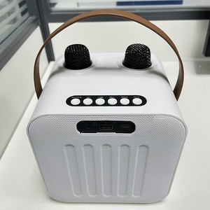 SP-100 Mini haut-parleur karaoké sans fil portable, cadeau <span class=keywords><strong>d</strong></span>'<span class=keywords><strong>anniversaire</strong></span>, avec deux microphones pour enfants, pour la maison, les fêtes en plein air - Product Image 5