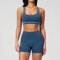 Ensemble de yoga d'été sans manches de haute qualité pour femme, extensible dans les 4 sens, avec short de fitness rehausseur de fessiers et contrôle du ventre, séchage rapide