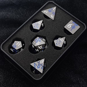 Custom Logo 16mm Polyhedron Transparent Resin & Zinc Alloy <b>Dice</b>-Options for DND & Board Games - Product Image 6