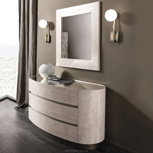 High Quality Modern Bedroom Furniture Dresser Table White Oval <b>Chest</b> of Drawers <b>Storage</b> - Product Image 1