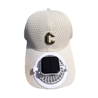 Gorra de Béisbol de Verano con Ala Extendida, Transpirable, Protección Solar, con Ventilador de Carga Solar, 100% Poliéster, Unisex