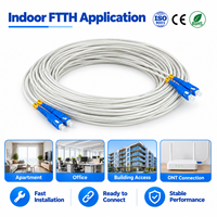 Câble de branchement FTTH intérieur pré-connecté SC APC SC UPC G657A1 G657A2 Cordon de brassage fibre optique pour réseau domestique, de bureau et de bâtiment
