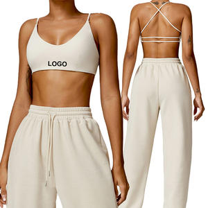 CWX8507-2裸体瑜伽文胸拉丝跑步运动文胸快干隐藏橡皮筋下摆交叉美容背部健身文胸 - Product Image 3