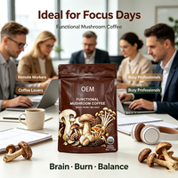 Chocolat au lait superalimentaire à marque privée avec Ashwagandha et champignons, mélange de boisson superalimentaire sans caféine, chocolat chaud ou glacé