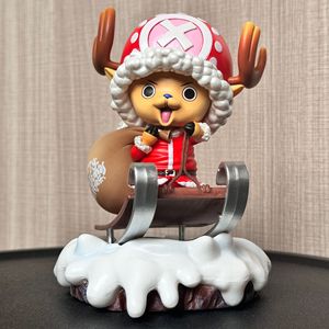 <span class=keywords><strong>Figurines</strong></span> de Noël Tony Tony Chopper en position de traîneau, articles d'anime de haute qualité, décorations de bureau, jouets tendance, cadeau - Product Image 3