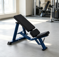 Banc de musculation en acier de qualité commerciale REYK à inclinaison fixe de 30 degrés avec presse pectorale et dispositifs de sécurité