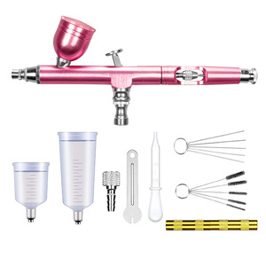 Aérographe à alimentation par gravité 7,0 cc, double action, réglable, portable, pour travaux artistiques, avec outils de nettoyage et accessoires - Product Image 5