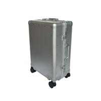 Valise rigide en aluminium intégral pour la vente en gros OEM, idéale pour la revente de marques haut de gamme