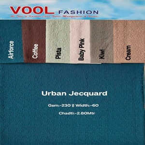 Tissu Jacquard Urbain en Lycra 230 GSM, Matière Tricotée Texturée en Polyester Spandex de 60 Pouces pour T-shirts et Vêtements de Sport – Vente en Gros - Product Image 1
