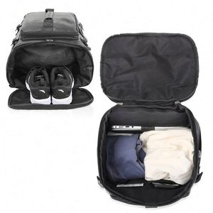 Sacs de voyage BSCI Factory OEM haute capacité, sacs de sport portables, sacs de gym 2 en 1, sac à dos de week-end avec compartiment à chaussures et - Product Image 5