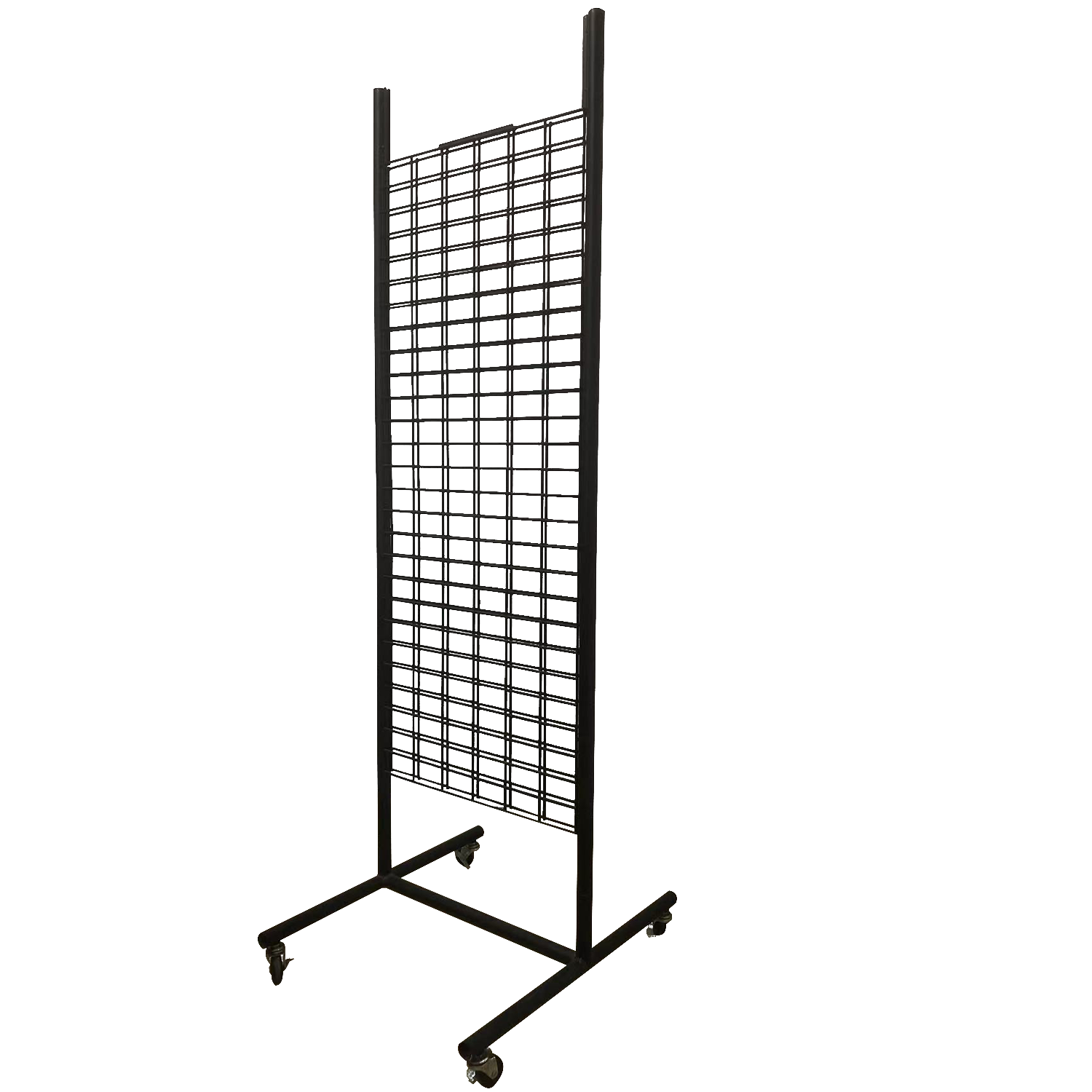 Hot Sale Simple Metal Display Rack Wire Plate Double-side Floor Stand Shelf with Movable Hooks for Supermarket — view 1