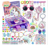 Calendrier de l'Avent de Noël, Boîte Mystère, Ensemble de Bijoux, Calendrier de Compte à Rebours pour Filles, Cadeau d'Anniversaire de Fêtes, Jouet Surprise, Kit de Jeu de Découverte