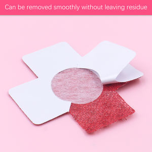 แผ่นปิดจุกนมแบบใช้แล้วทิ้ง ไร้สาย ระบายอากาศได้ดี สวมใส่สบาย ประดับเลื่อม รูปทรงไขว้ ติดแน่น สำหรับงานปาร์ตี้ริมสระน้ำ หรือออกเดท - Product Image 6