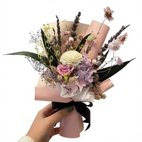 Hfloral Eucalyptus Coton Baby Coin Exotica Feuilles de Ruscus Herbe Mini Fleurs Séchées pour Mariage et Saint-Valentin