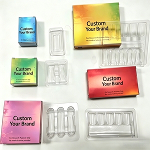 Caja de blíster para péptidos cosméticos <span class=keywords><strong>con</strong></span> forma personalizada, caja de papel ecológica <span class=keywords><strong>con</strong></span> etiqueta para el embalaje de productos cosméticos para el cuidado de <span class=keywords><strong>la</strong></span> <span class=keywords><strong>piel</strong></span> - Product Image 5