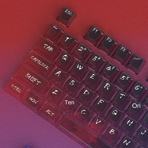 Juego de teclas de neón antiniebla mágicas transfronterizas con stock al por mayor, teclas transparentes pequeñas completas de 119 piezas, Teclado mecánico Original de 7 colores - Product Image 3