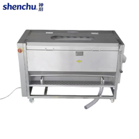 Machine commerciale automatique de lavage et de pelage de pommes de terre, patates douces, taro, gingembre, radis, racine de lotus - 500-1000W