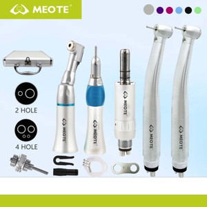 Kit de pièces à main à haute vitesse avec roulement en céramique à bouton-poussoir LED coloré et kit de pièces à main à basse vitesse avec pulvérisation d'eau externe - Product Image 6
