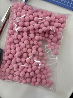 Perles en velours acrylique 10 mm couleur macaron, faites à la main, accessoires DIY, perles rondes en plastique pour sacs - Vente chaude