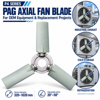 Pale de ventilateur axial à 3 lames PAG en fibre de verre renforcée, angle réglable, haute résistance pour ventilateur d'extraction, entrepôt frigorifique, congélateur