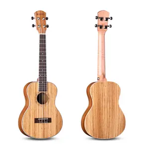 Commercio all'ingrosso 26 pollici legno zebra opaco in legno massello ukulele vendita calda studente ukulele