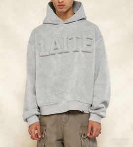 Sudaderas con capucha con logotipo y eslogan en relieve personalizado <span class=keywords><strong>de</strong></span> fabricante <span class=keywords><strong>de</strong></span> ropa <span class=keywords><strong>de</strong></span> mujer y hombre, sudaderas con capucha unisex - Product Image 1