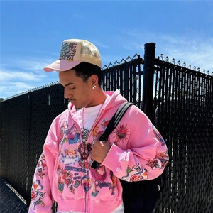 Jesus Custom Print Hoodies 450gsm Cotton High Quality Boxy <strong>Zip</strong> <strong>up</strong> Streetwear <strong>Hoodie</strong> Breathable for Men - Product Image 3