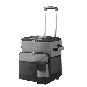 Katlanabilir serin kutu durumda kova dondurucu haddeleme barbekü piknik yalıtımlı sırt çantası arabası soğutucu çanta tekerlekli