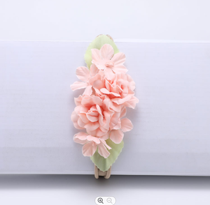 Belle Artificielle Floral Nylon Enfants Toddler Bandes De Cheveux Élastique Nouveau-Né Bébé Fleur bandeaux - Product Image 3