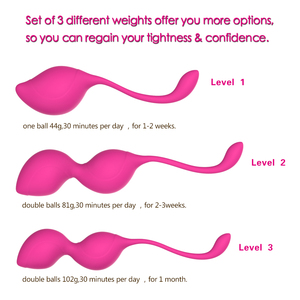 Bolas Vaginales de Silicona Segura, 3 Unidades, Bolas <span class=keywords><strong>Benoit</strong></span>, Ejercitador de Kegel, Bola de Ejercicio de Kegel Orgánica, Impermeable, con Certificación CE - Product Image 5