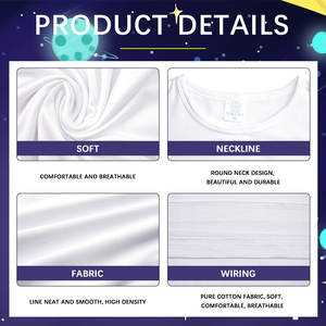 Camisetas Blancas para Niños para Sublimación, 100% Poliéster con Sensación de Algodón, Camiseta Blanca Lisa para Niños, Camiseta para Sublimación con Logotipo Personalizado - Product Image 5