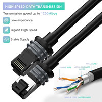Câble Ethernet étanche de 150 pieds pour remplacement de l'Internet satellite extérieur haute vitesse Starlink