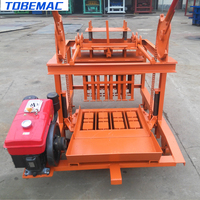 Machine à fabriquer des blocs emboîtables TOBEMAC, petite machine hydraulique mobile pour la fabrication de blocs de béton, certifiée ISO9001