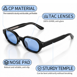 <span class=keywords><strong>Lunettes</strong></span> <span class=keywords><strong>de</strong></span> <span class=keywords><strong>soleil</strong></span> polarisées LMA 3607 Vintage Hexagon Bio-based G850 Frames CP Temples Shades UV400 Protection avec logo personnalisé pour femmes et hommes - Product Image 4