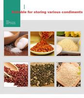 SHINEHOUSE Kotak Penyimpanan Bumbu Akrilik Modern 5-in-1 Multifungsi, Wadah Bumbu Dapur dengan Tutup, Sendok, dan Nampan untuk Meja Dapur/Pesta