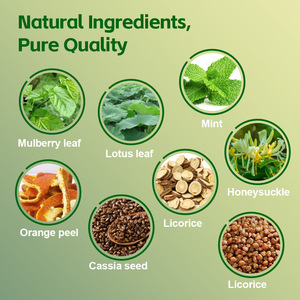 Bolsas de té de regaliz de hoja de morera de menta a base de hierbas orgánicas Té transparente para mejorar el aliento Certificado Halal - Product Image 3