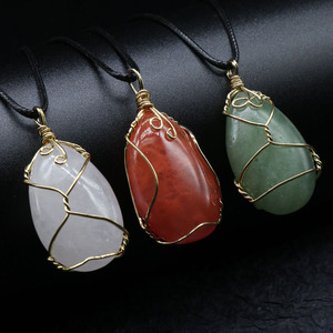 Hermosos Collares de Piedra Natural, Colgantes Hechos a Mano, Alambre Enrollado, <span class=keywords><strong>Colgante</strong></span> de <span class=keywords><strong>Amatista</strong></span> Chakra, Joyería para Hombres y Mujeres - Product Image 4