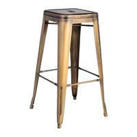 Tabouret de bar moderne en métal, siège carré sans dossier, mobilier minimaliste pour salle à manger, bar à domicile, hôtel