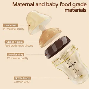 Botol susu bayi, 5oz/160ml anti-kolik BPA gratis botol susu tahan lama untuk bayi
